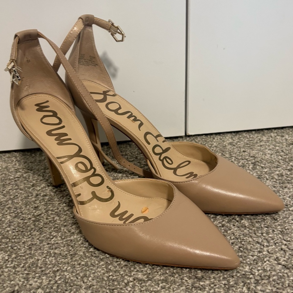 Sam Edelman Harlow Nude Pointed Toe Pumps Classic‎ Heels Women's Size 10